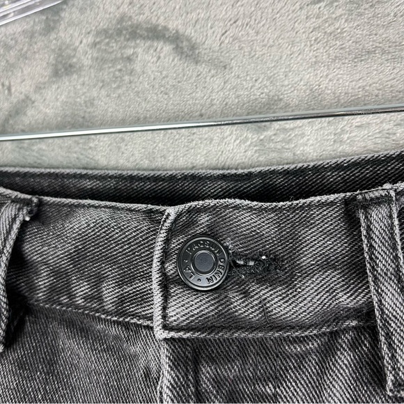 PacSun High Rise Straight Leg Jeans 25 Faded Black Gray Distressed 90s Grunge - Picture 4 of 15